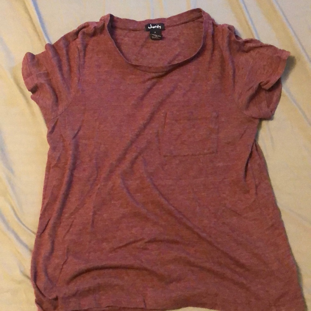 Maroon pocket tee